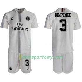 Koszulka Paris Saint-Germain Kimpembe 3 Jodan Biały Dziecięcy Trzeci Koszulki Piłkarskie 2018-2019 Krótki Rękaw